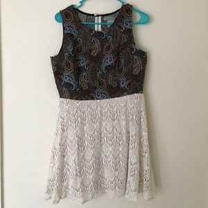Flying Tomato Paisley Lace Dress Size Large Boho L